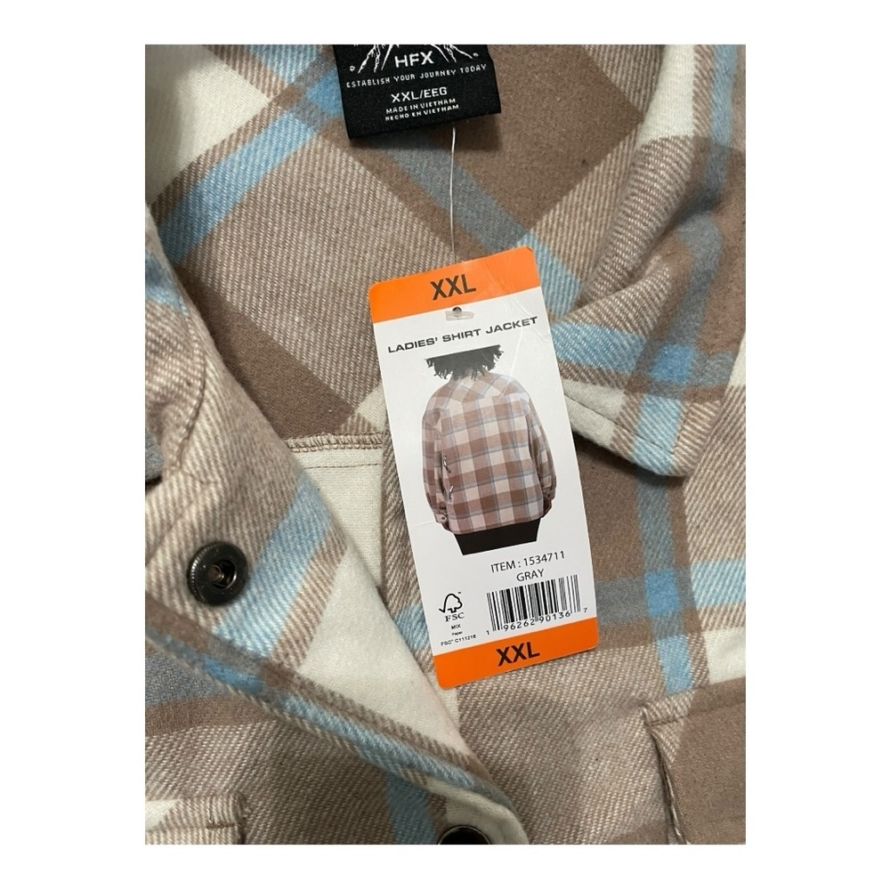 HFX Women's Heavy Flannel Plaid Shirt Jacket Size: XXL - Picture 4 of 14